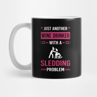 Wine Drinker Sledding Sledging Sleighing Mug